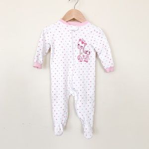 Garanimals | Baby Girl Fuzzy Footie Pajamas 6-9 M